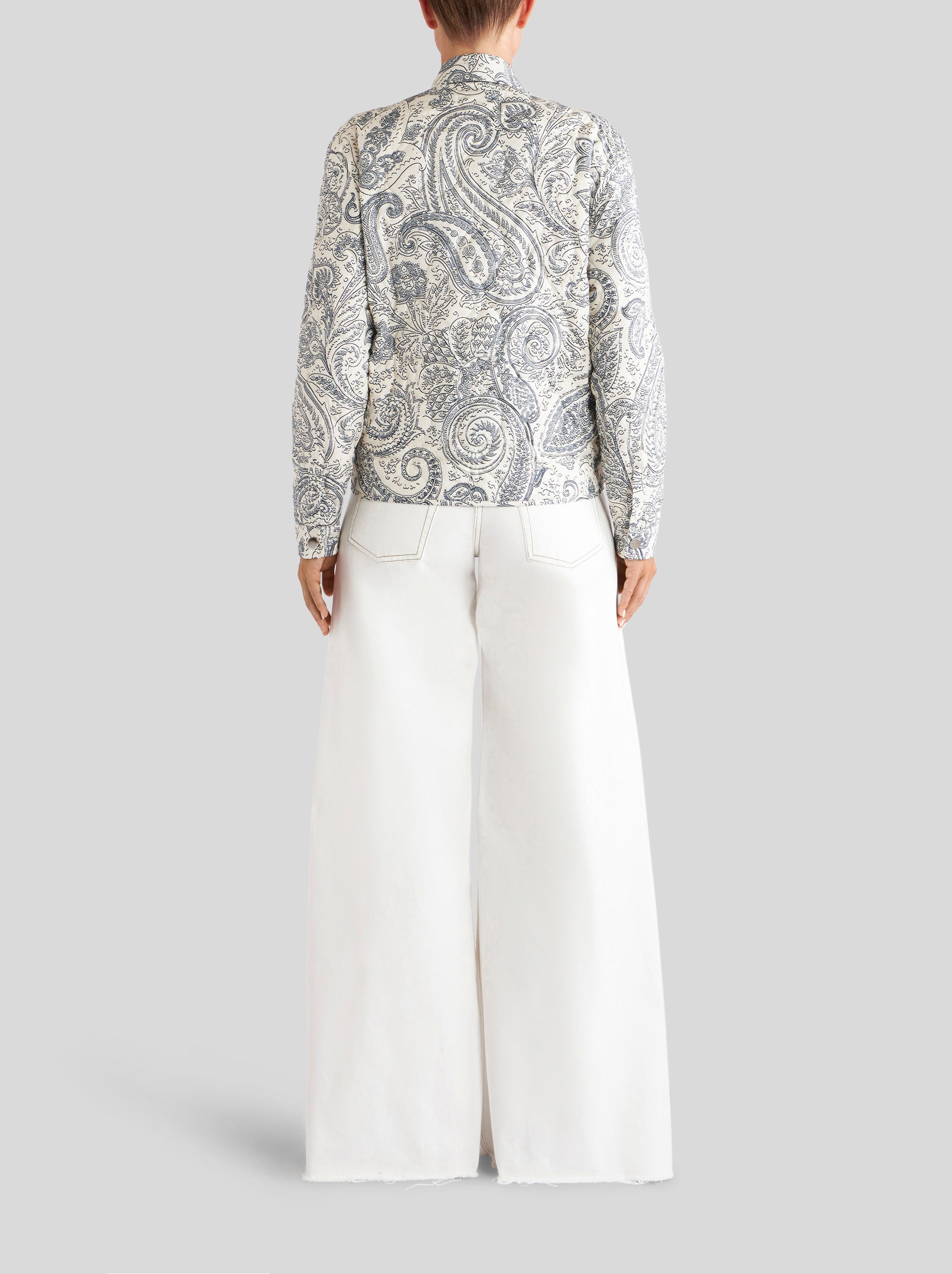PAISLEY PRINT SHIRT JACKET - 4