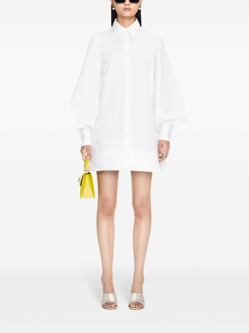 poplin pleated shirt dress - 2