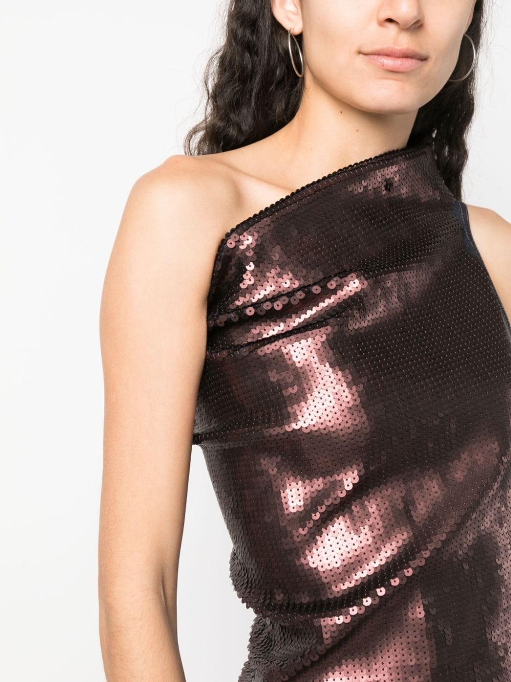 Athena one-shoulder sequin gown - 5