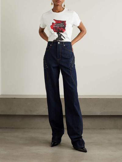 Alexander McQueen Topstitched high-rise jeans outlook
