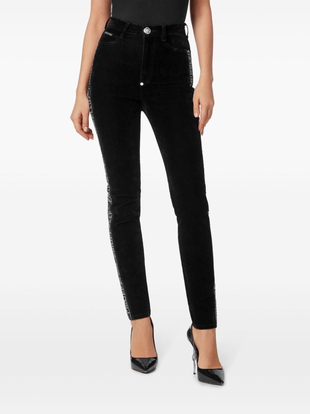 crystal-embellished skinny jeans - 2