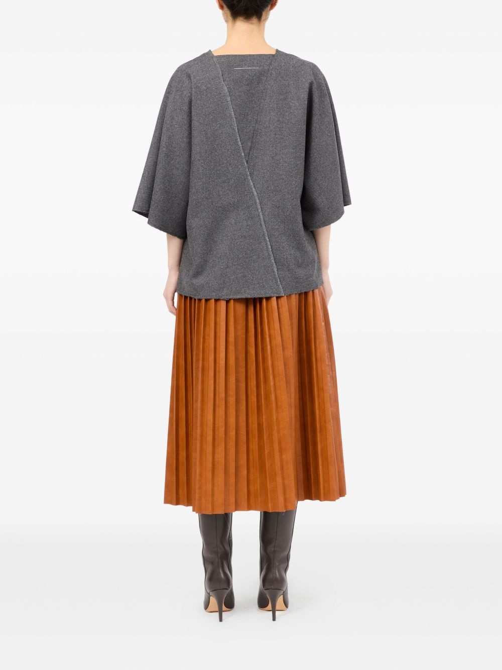 raw-cut detail blouse - 5