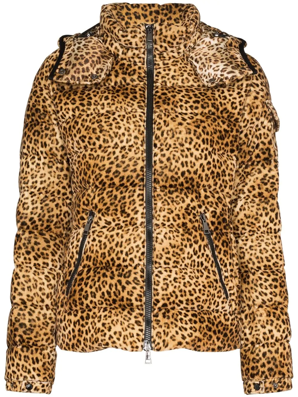 Bady leopard print down coat - 1