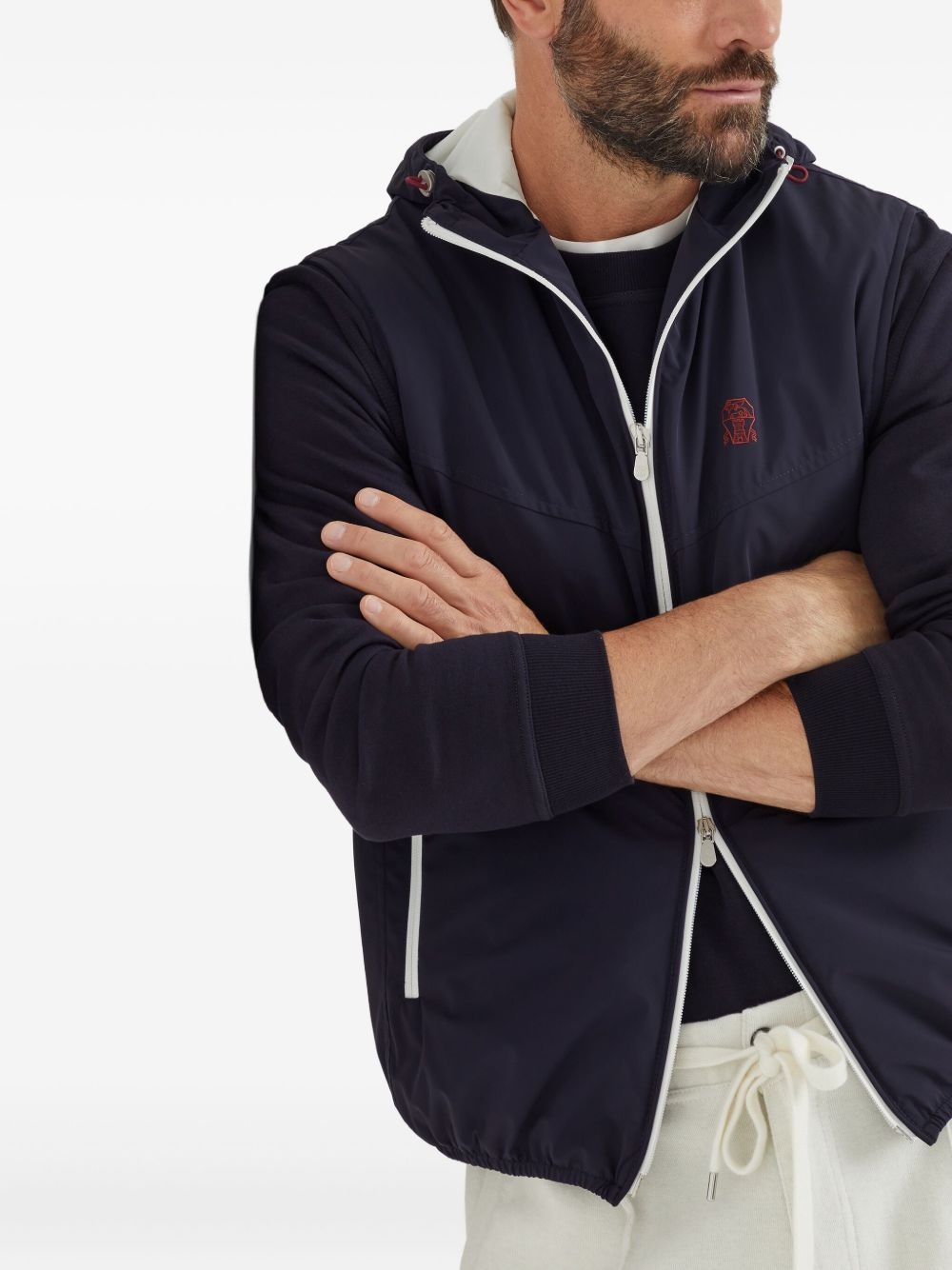zip-up hooded gilet - 5