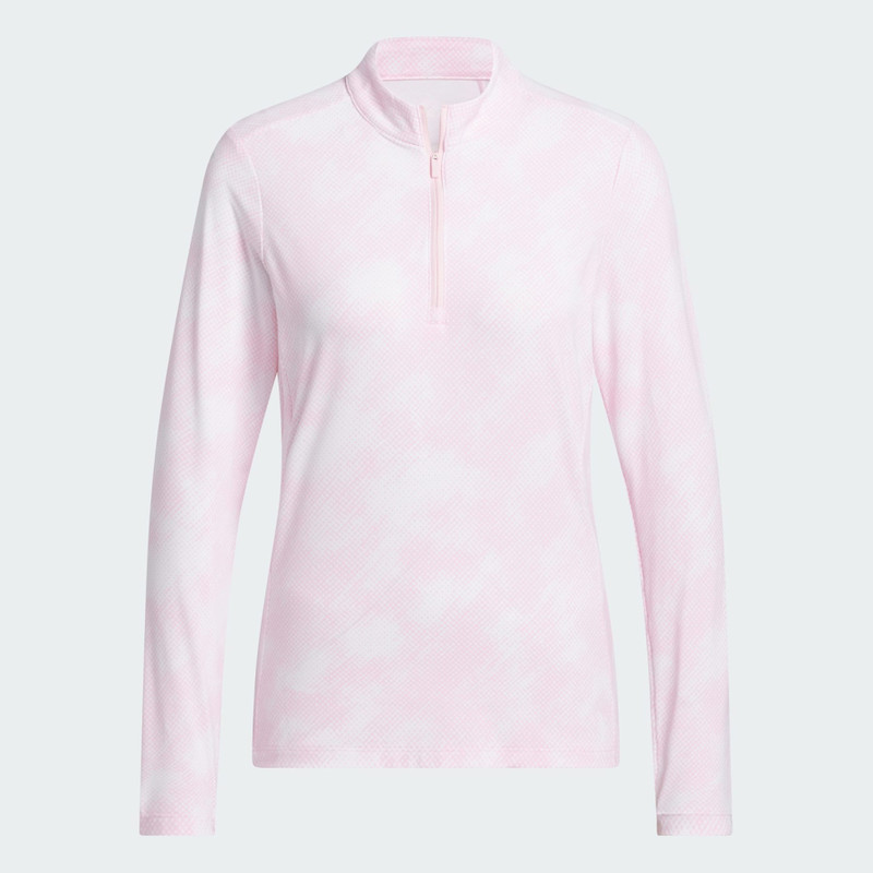 Ultimate365 Printed Quarter-Zip Mock Neck Top - 1