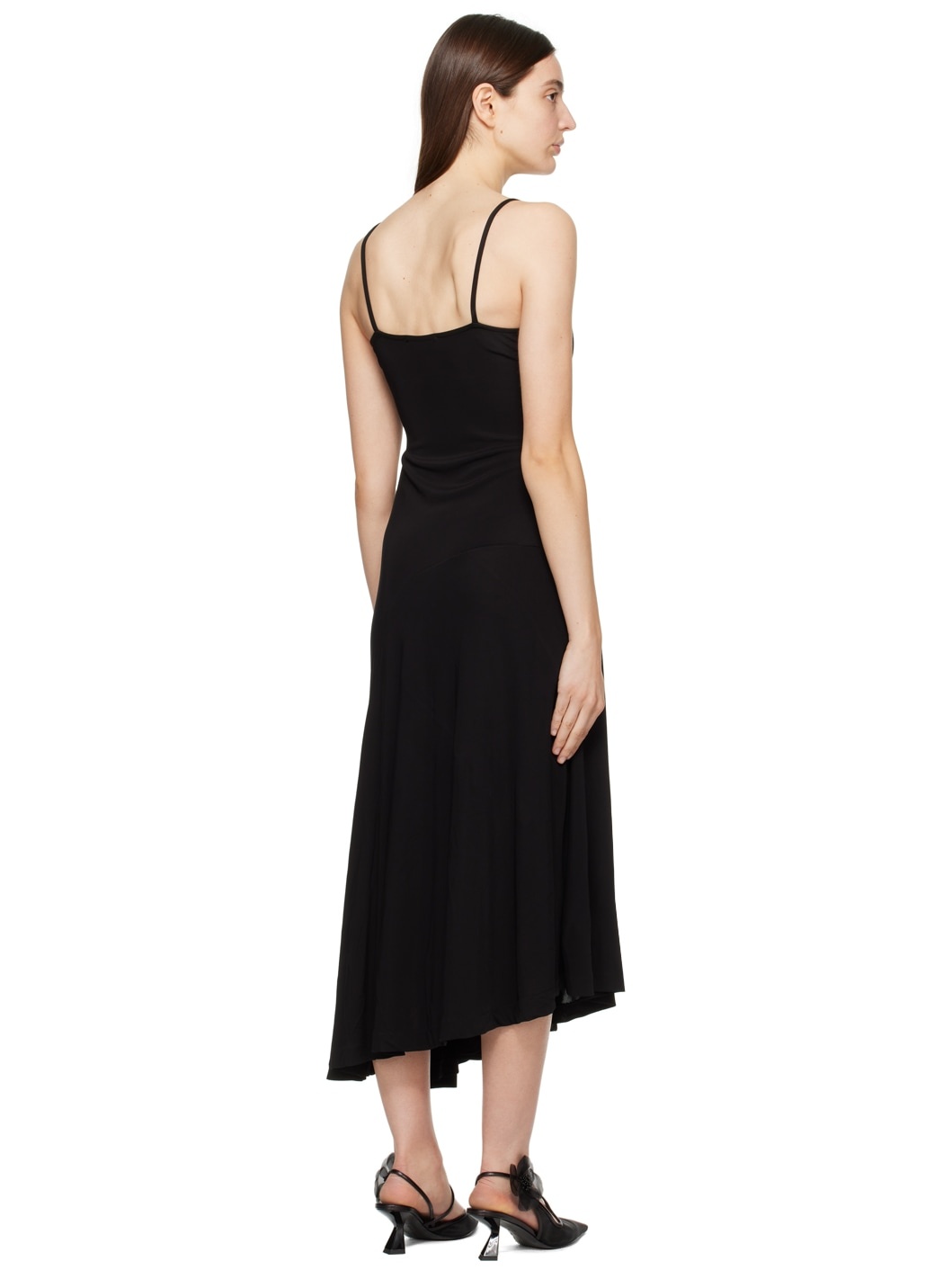 Black Contour Midi Dress - 3