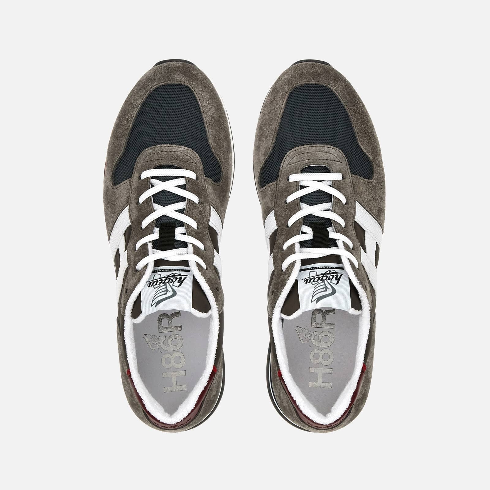 Sneakers Hogan H383 Grey Burgundy White - 4