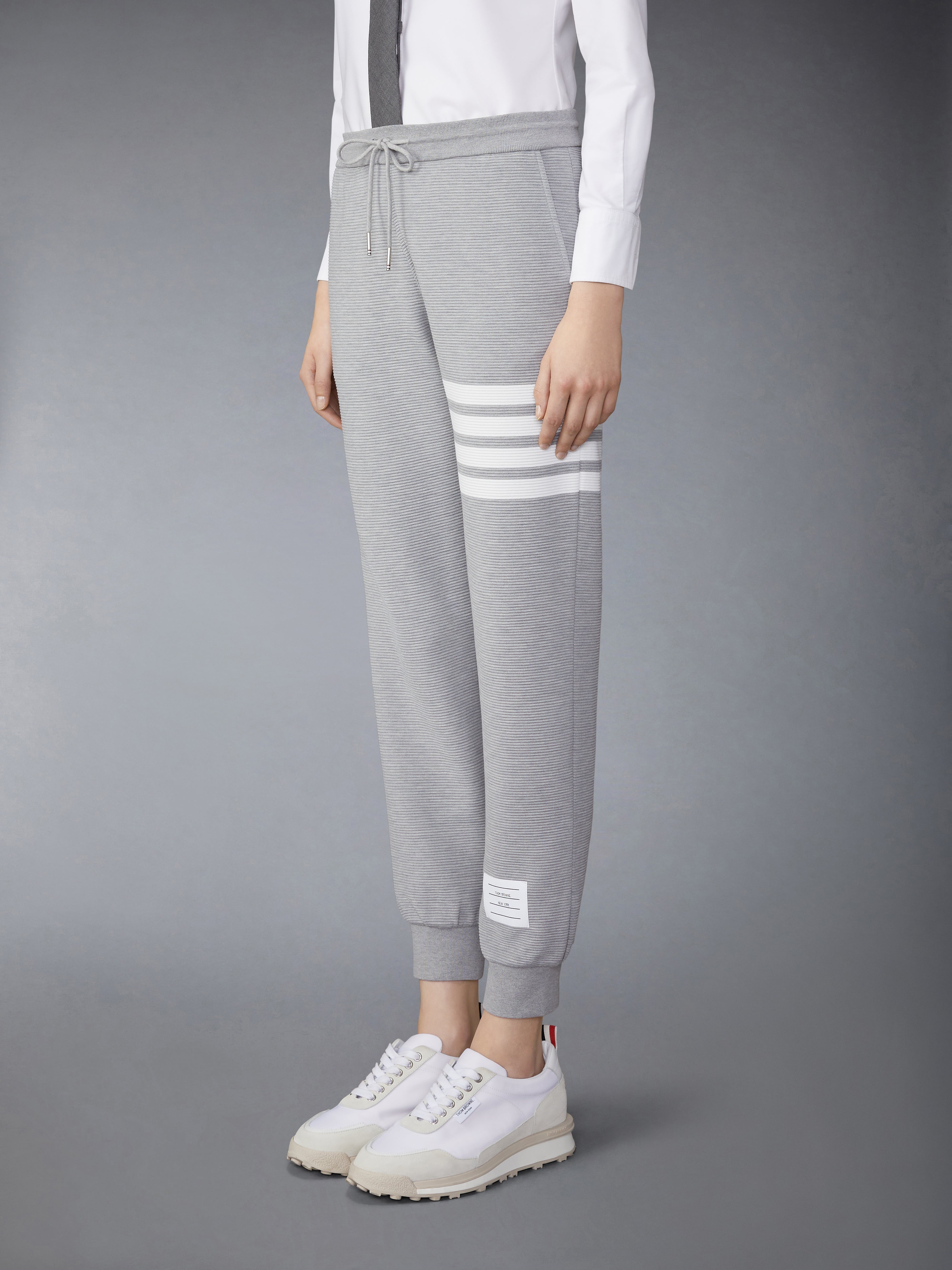 COTTON OTTOMAN RIB 4-BAR SWEATPANTS - 3