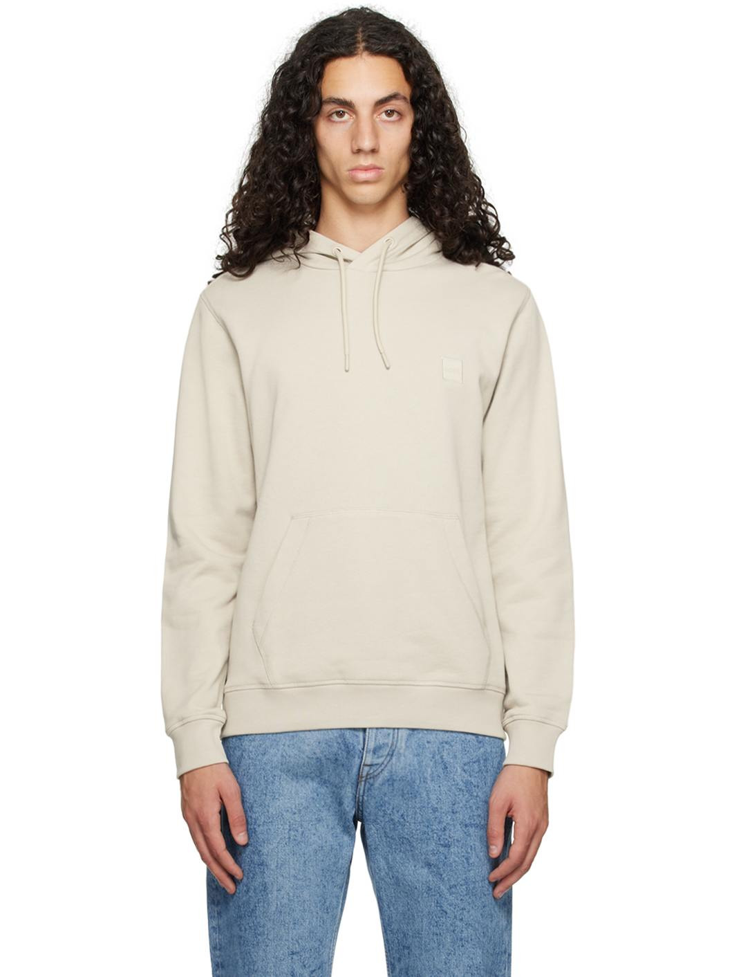 Taupe Bonded Hoodie - 1