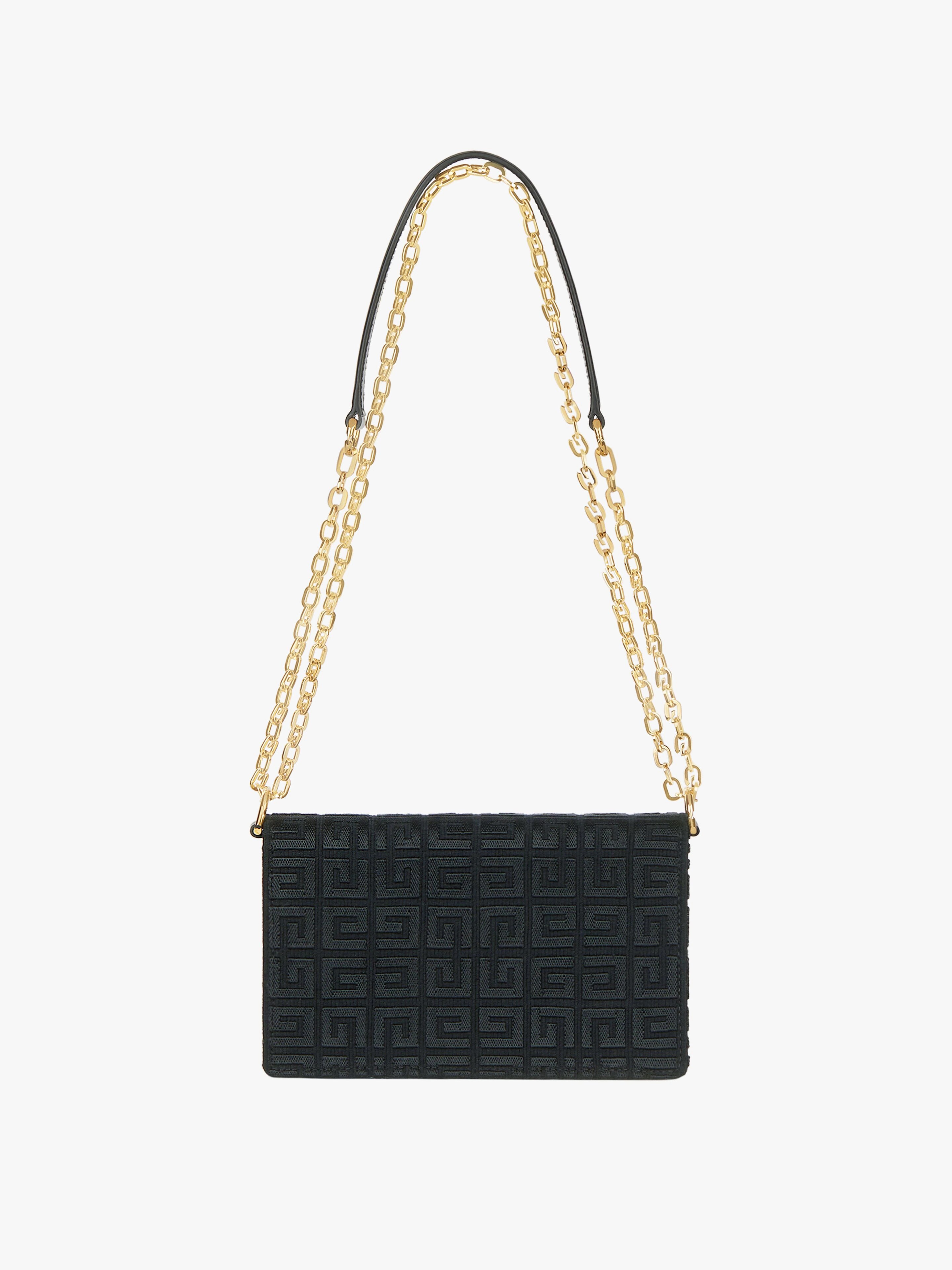 SMALL 4G BAG IN 4G EMBROIDERED CANVAS WITH CHAIN - 5