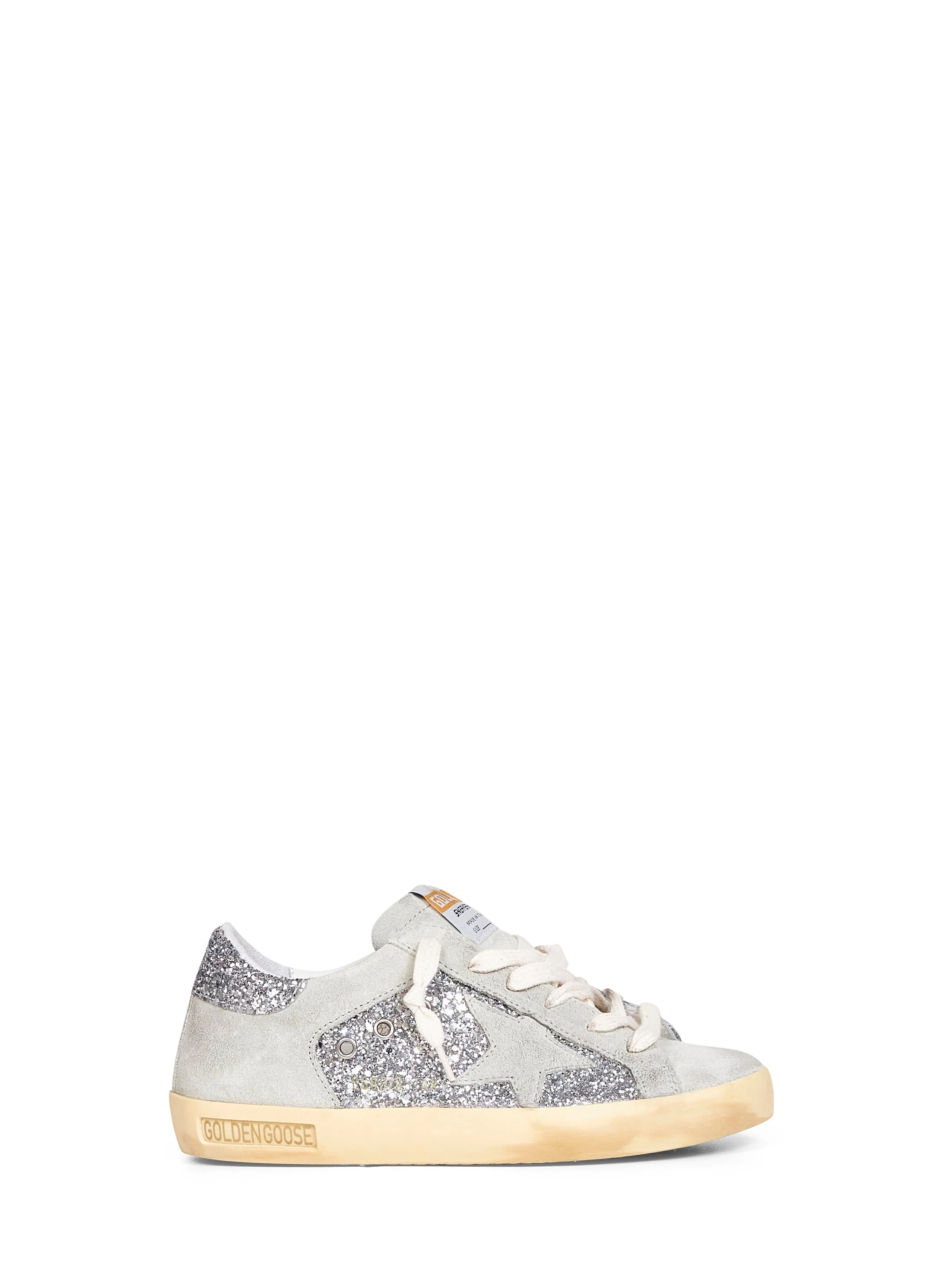 Suede and glitter Super-Star sneakers - 1