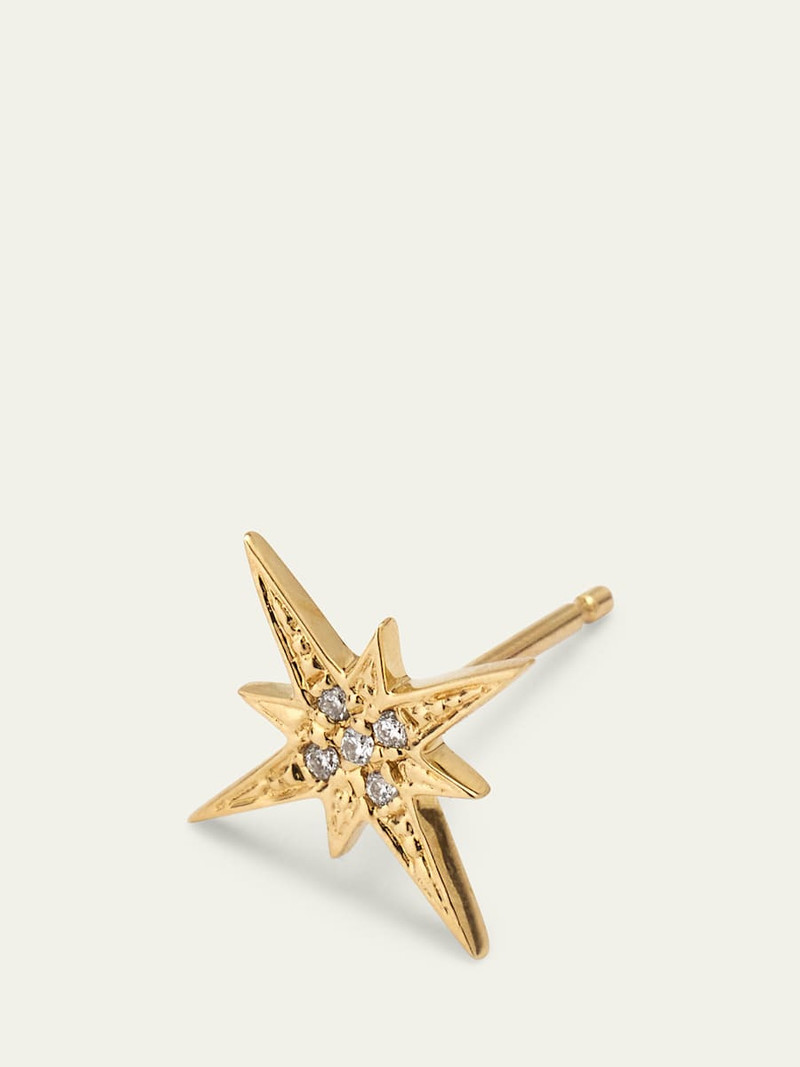 SYDNEY EVAN Diamond Starburst Stud Earring, Single outlook