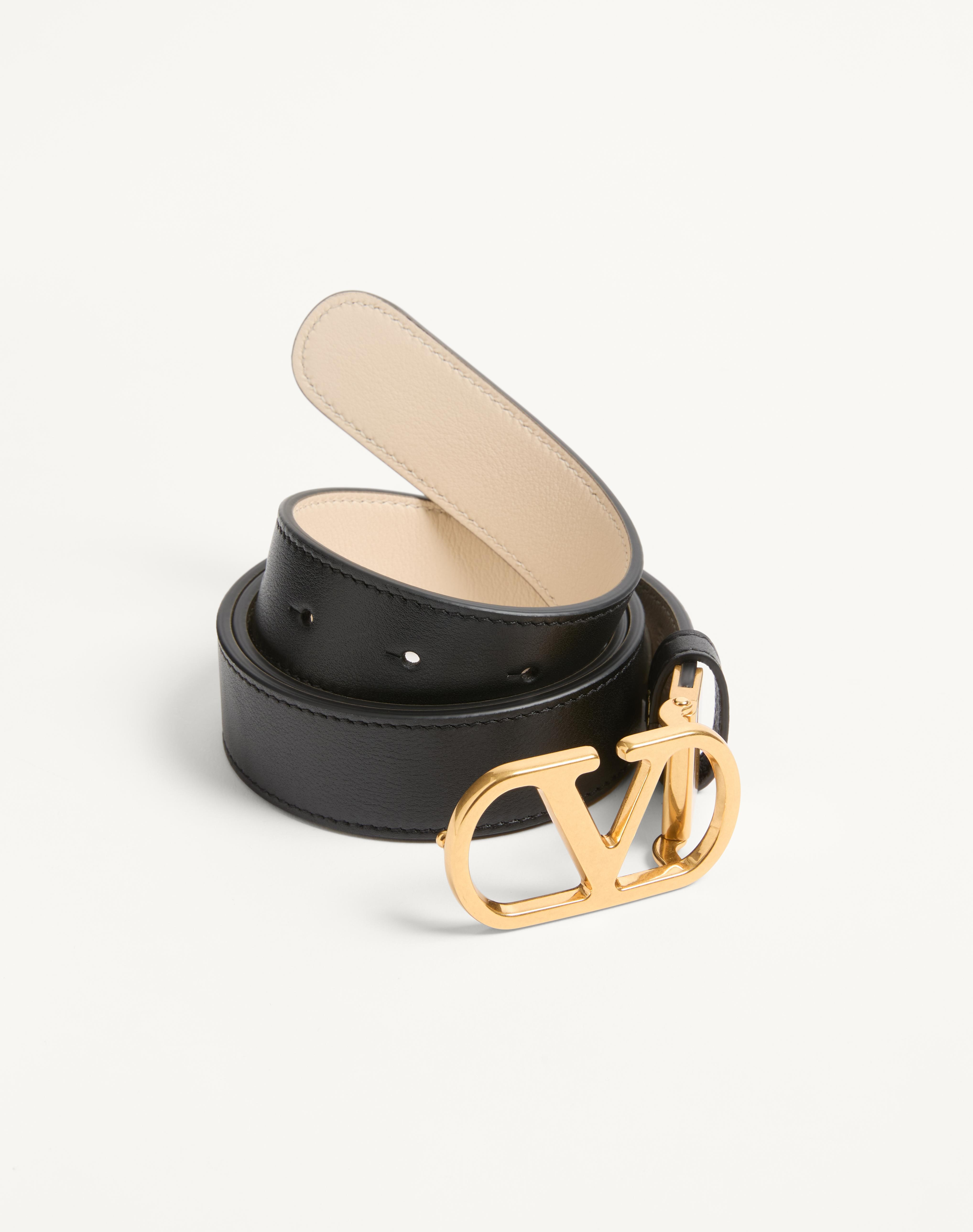 VLOGO SIGNATURE REVERSIBLE SHINY CALFSKIN BELT 30 MM - 3