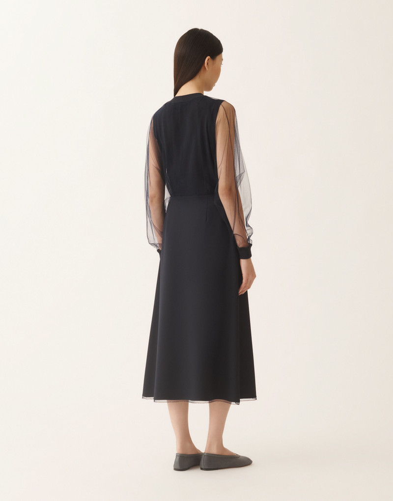 Mid-length skirt in techno tailoring 4