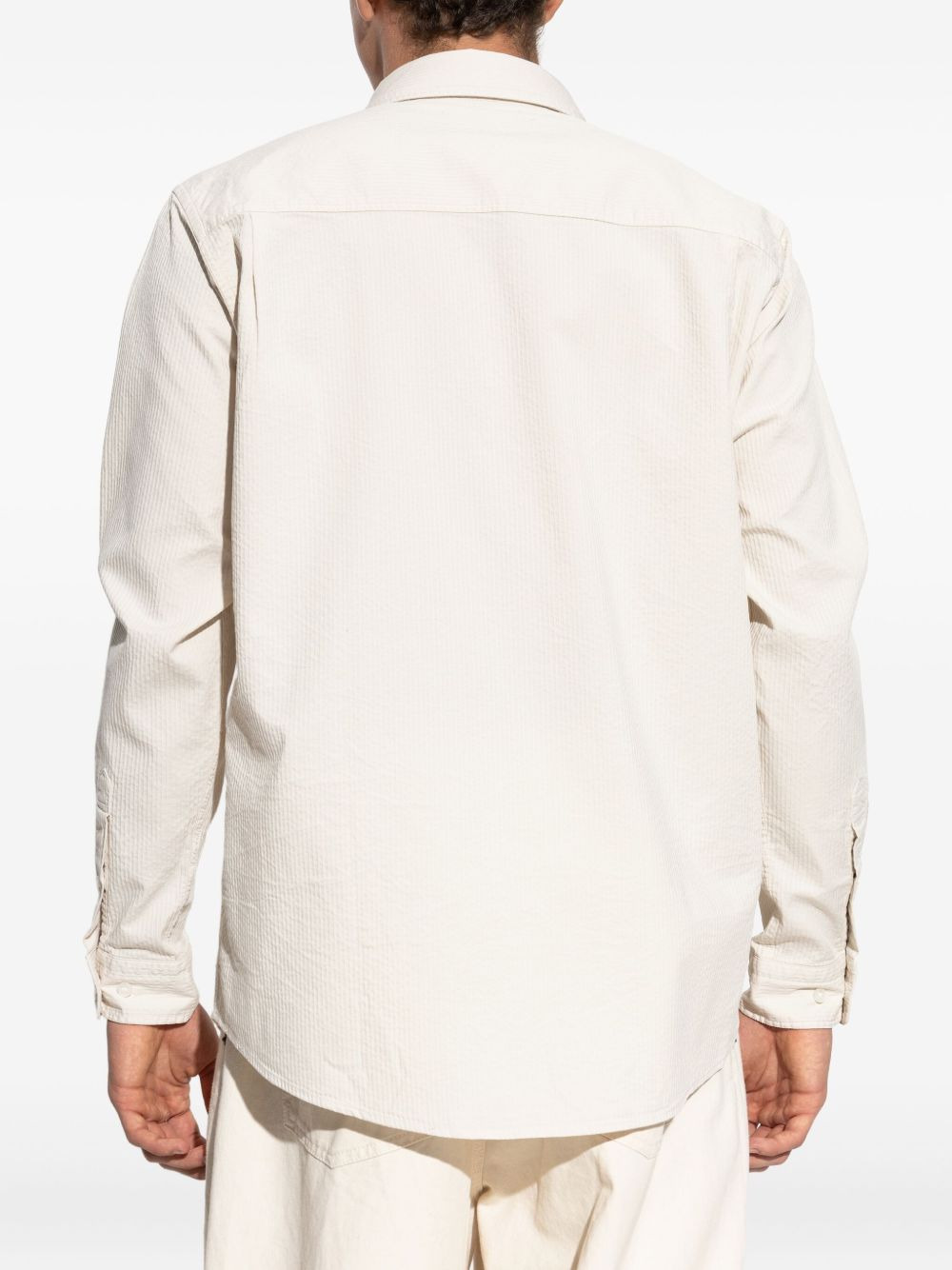 textured chest-pocket shirt - 4