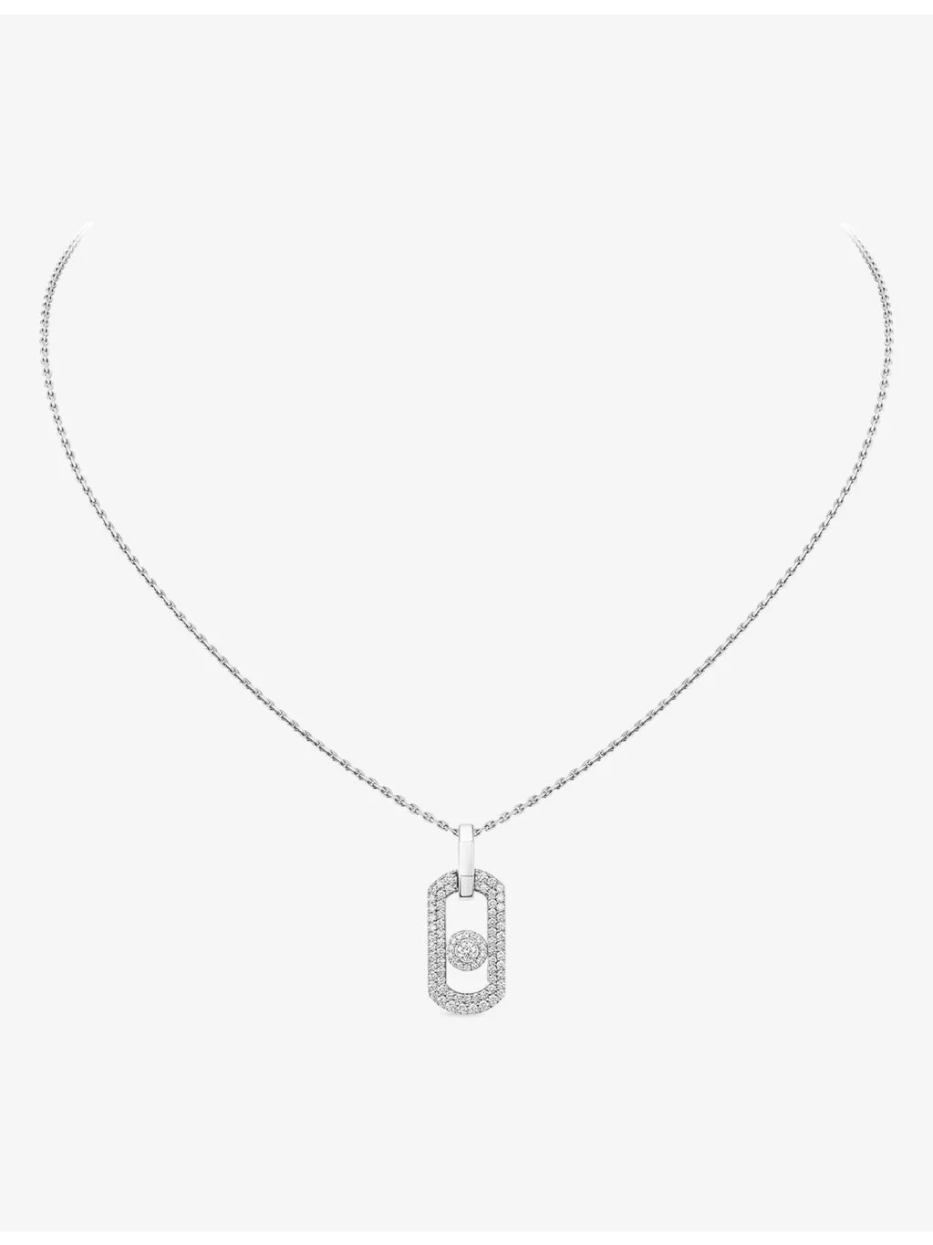 So Move Pave 18ct Gold And 0.55ct Diamond Necklace - 1