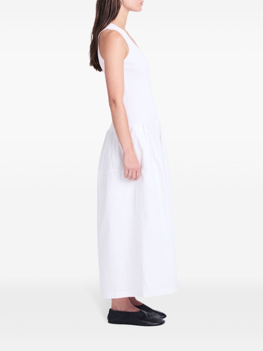 scoop neck cotton dress - 3