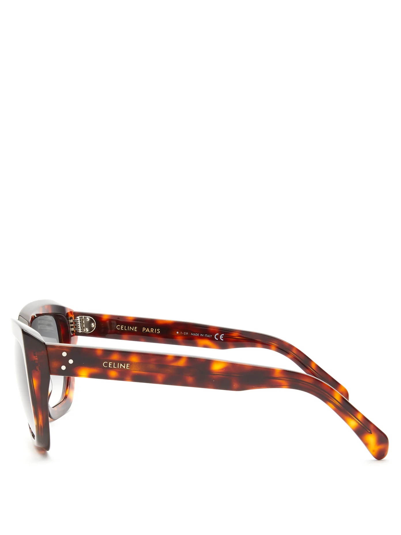 Tortoiseshell-effect D-frame acetate sunglasses - 4