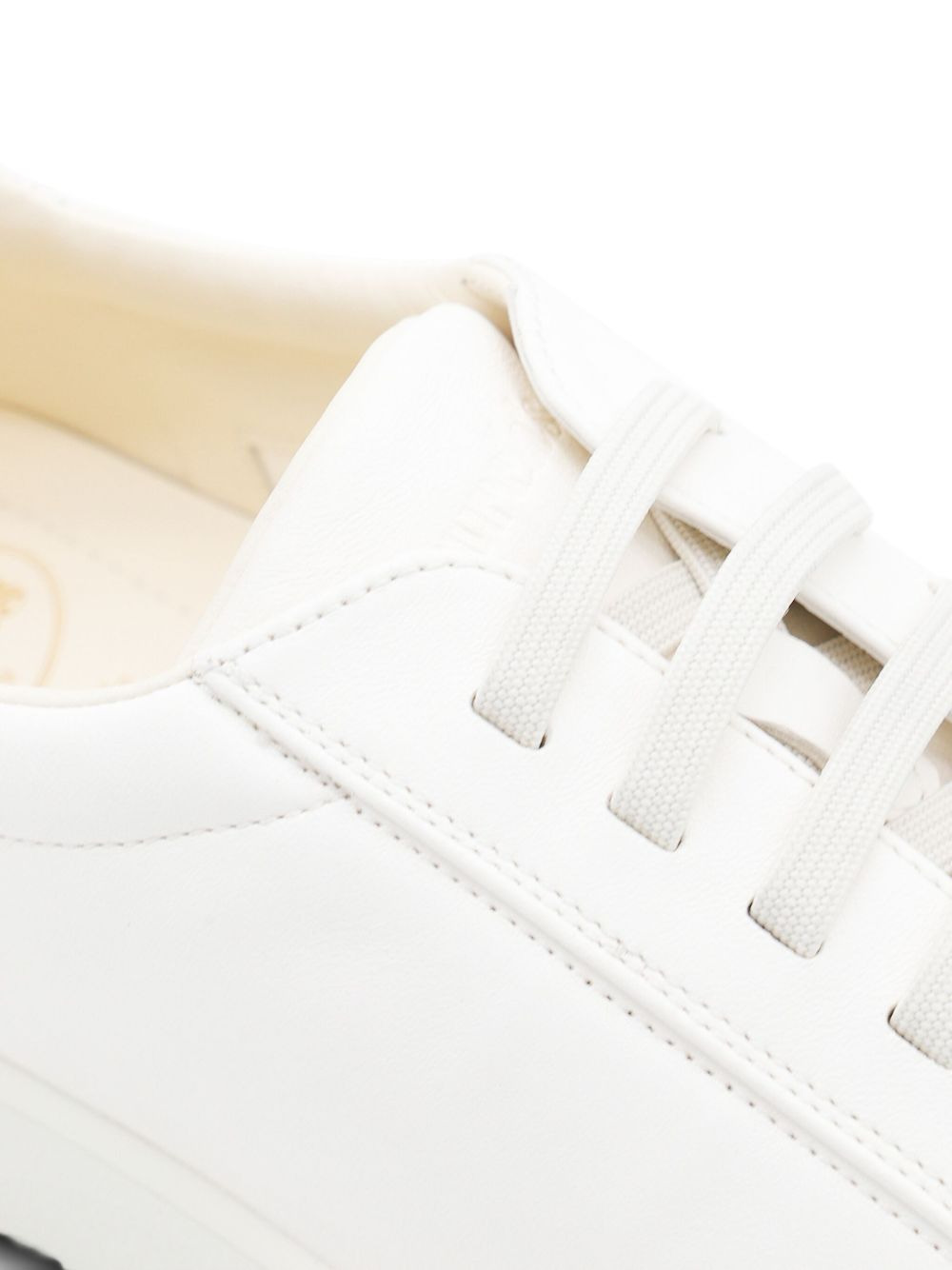 leather lace-up sneakers - 3