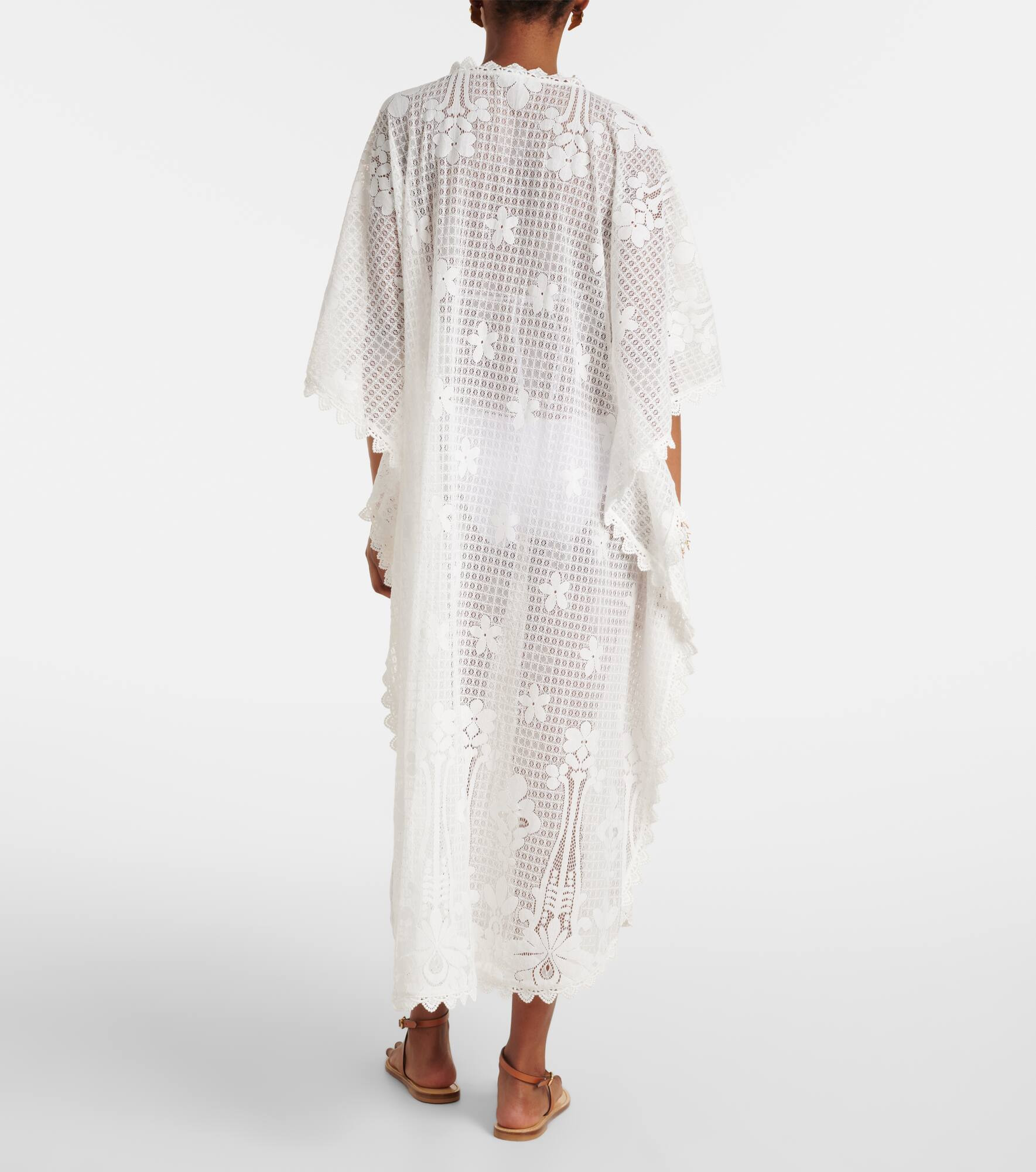 Josephine ruffled cotton-blend kaftan - 3