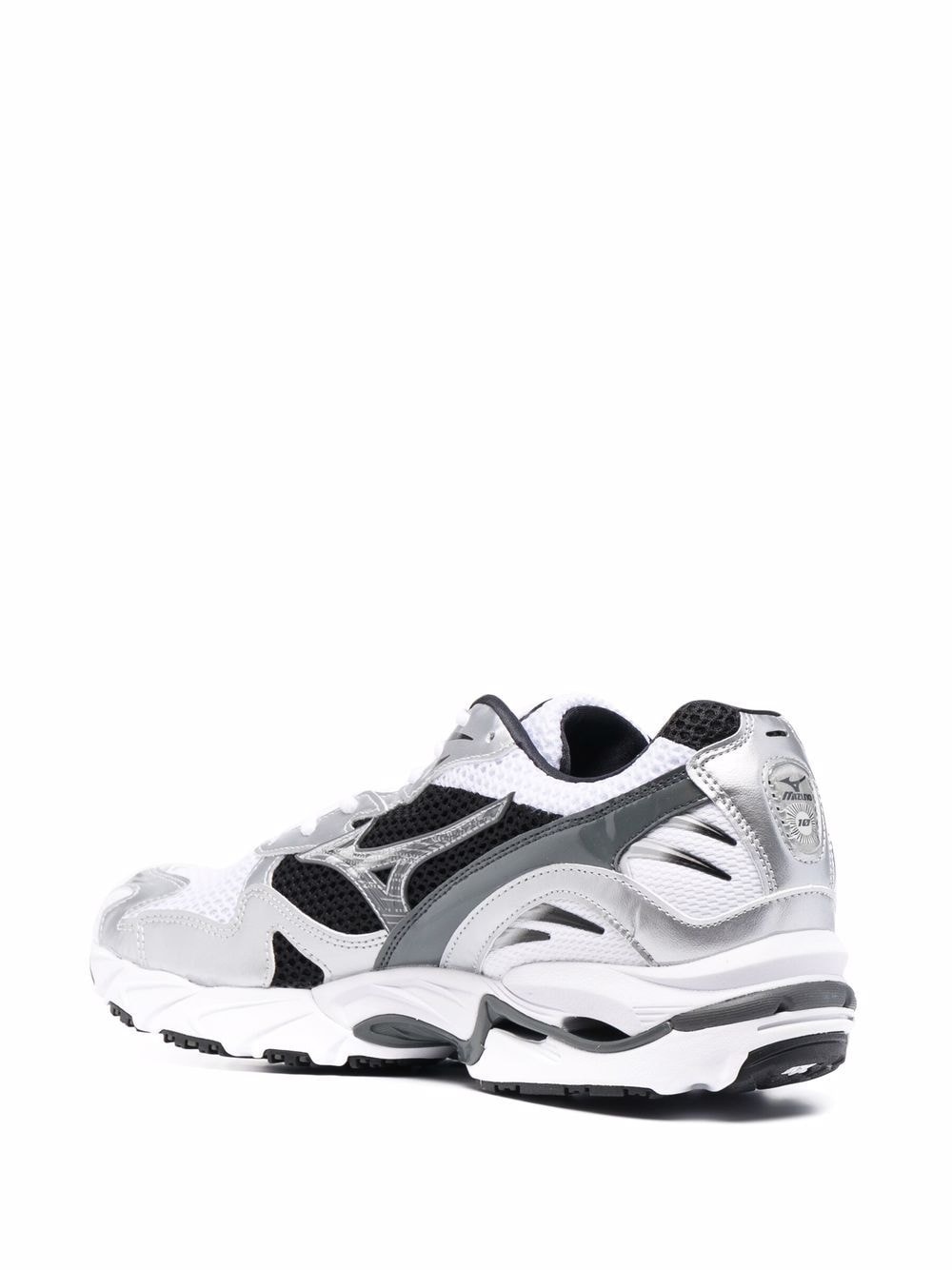 panelled lace-up trainers - 3