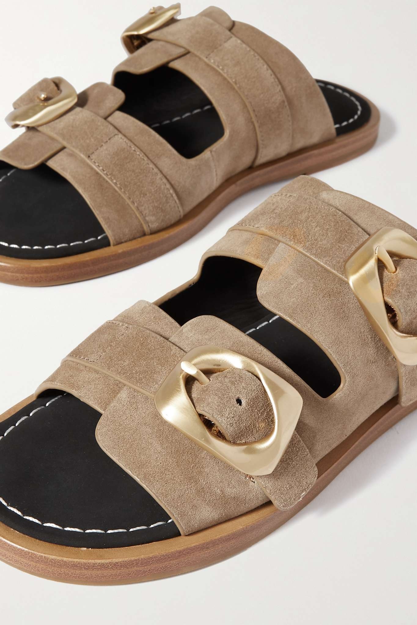 Trinity suede slides - 4