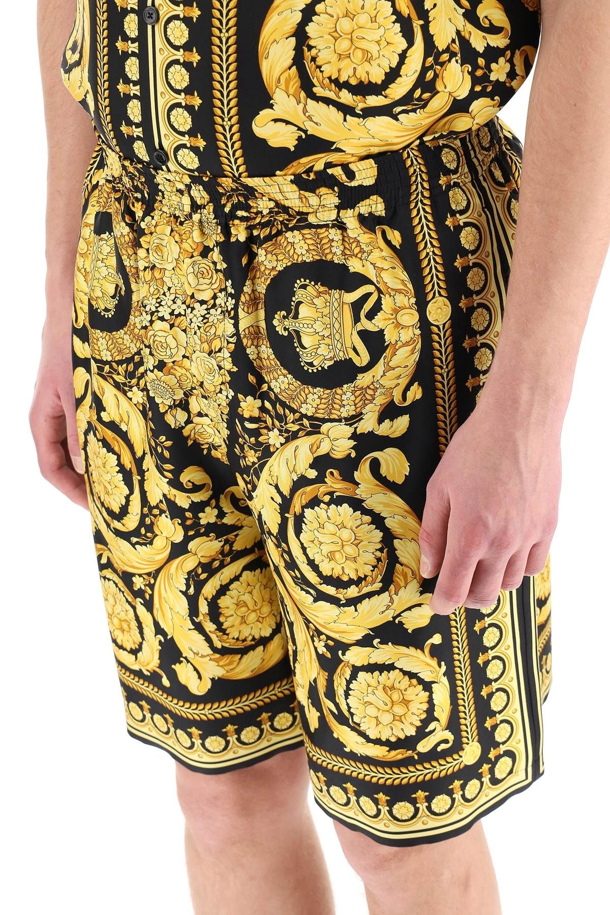 SILK SHORTS WITH HERITAGE BAROQUE PRINT - 5