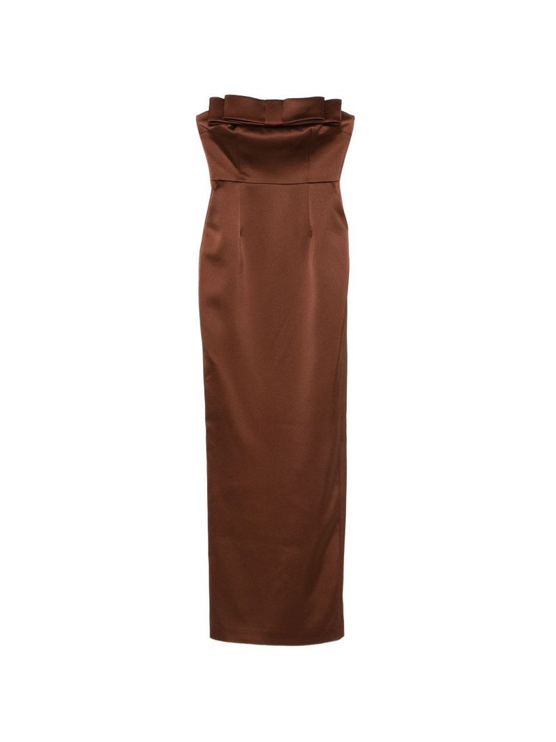 bow-detail strapless maxi dress 1