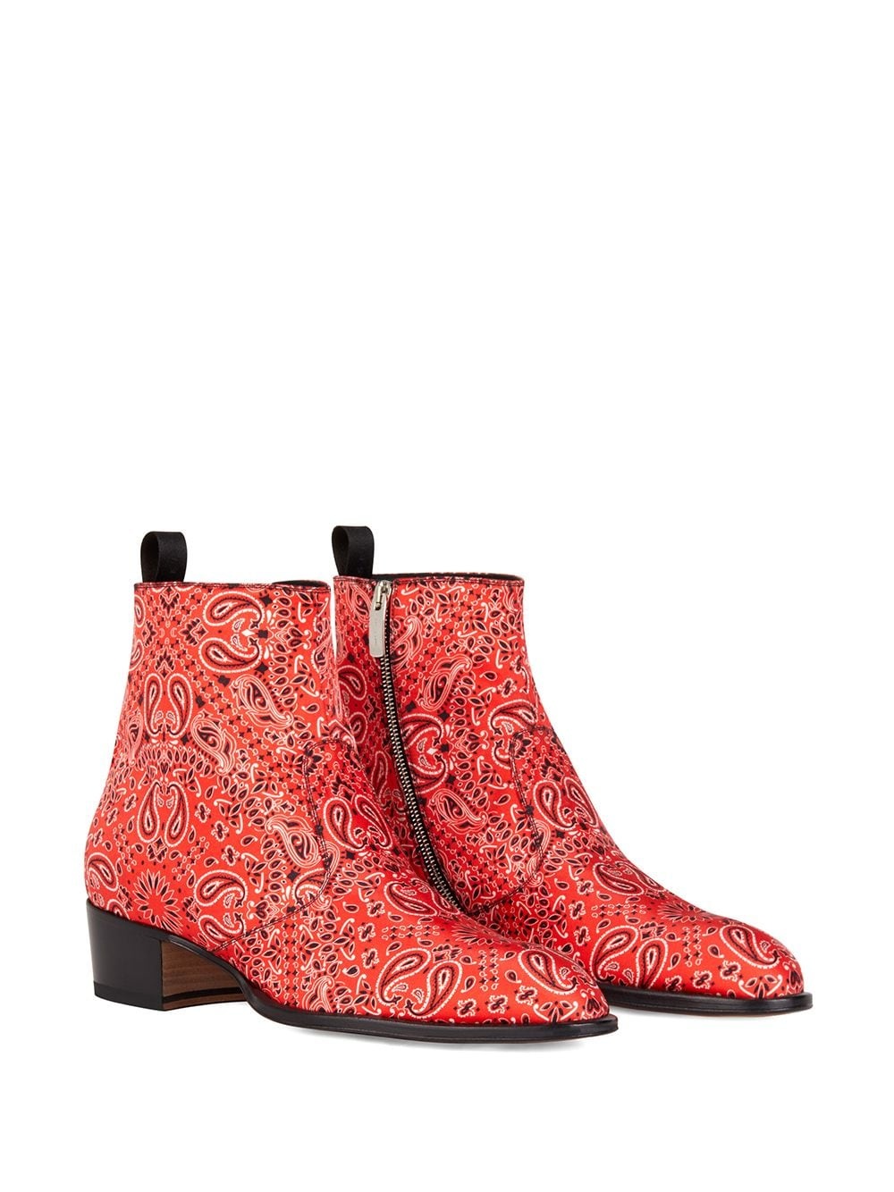 paisley print ankle boots - 2