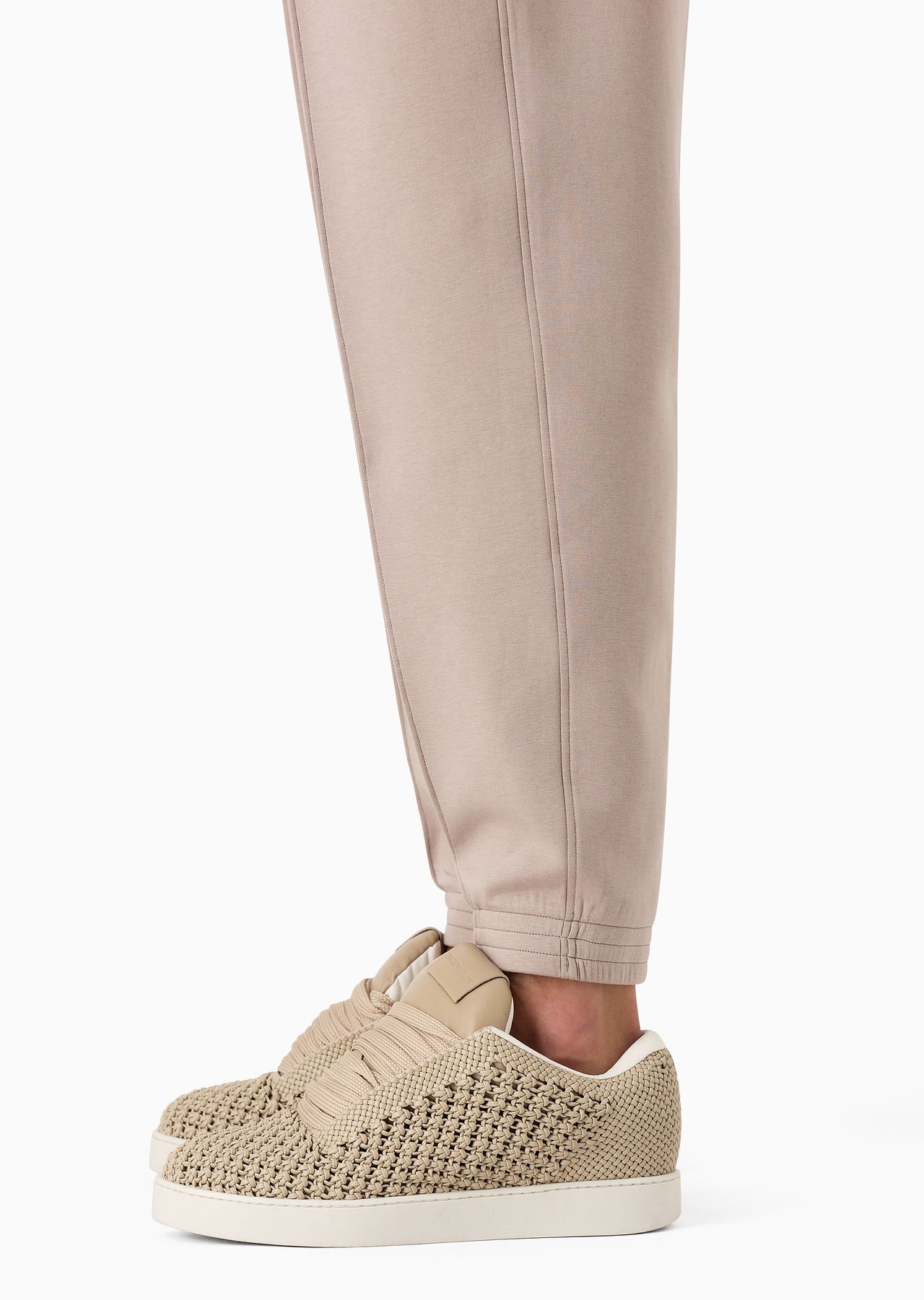 Double-jersey trousers with crease and stretch ankle cuffs - 5