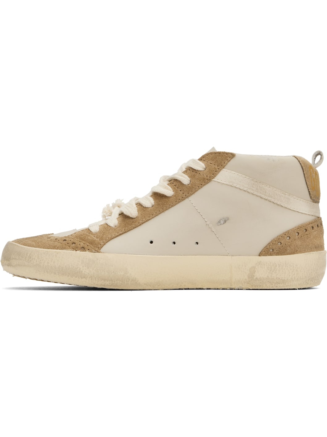 Beige & Brown Mid Star Classic Sneakers - 3