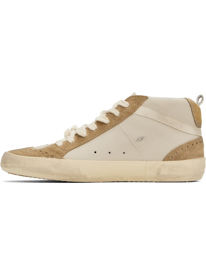 Beige & Brown Mid Star Classic Sneakers 3