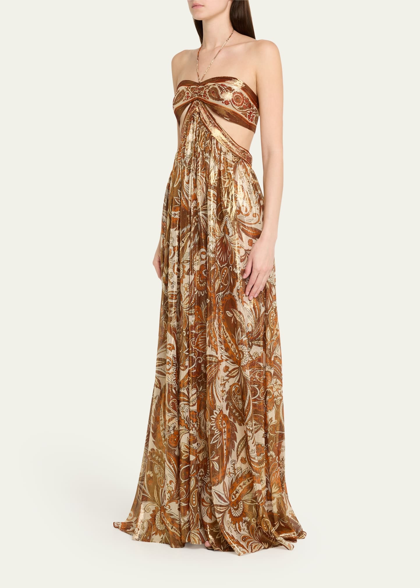 Kimmy Halter Cut-Out Gown - 4