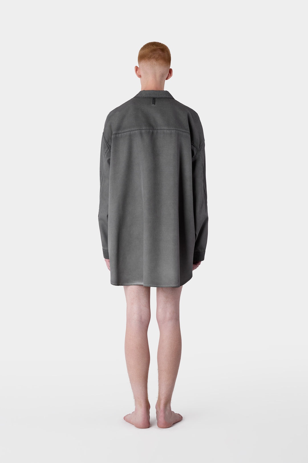 MEGA OVER SHIRT W CUTS / grey - 7