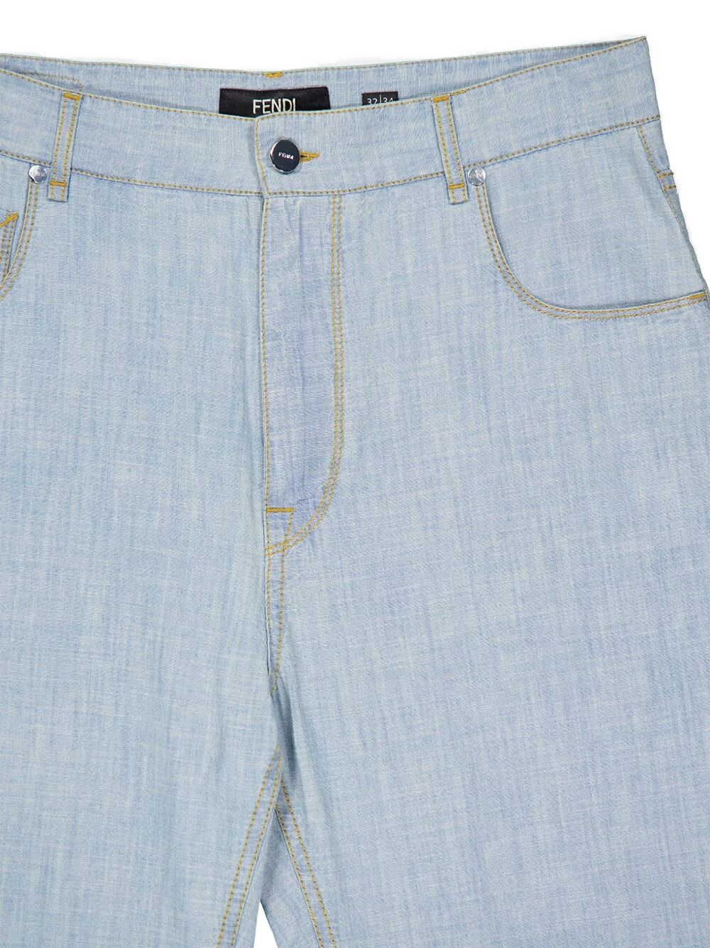 five-pocket chambray jeans - 4