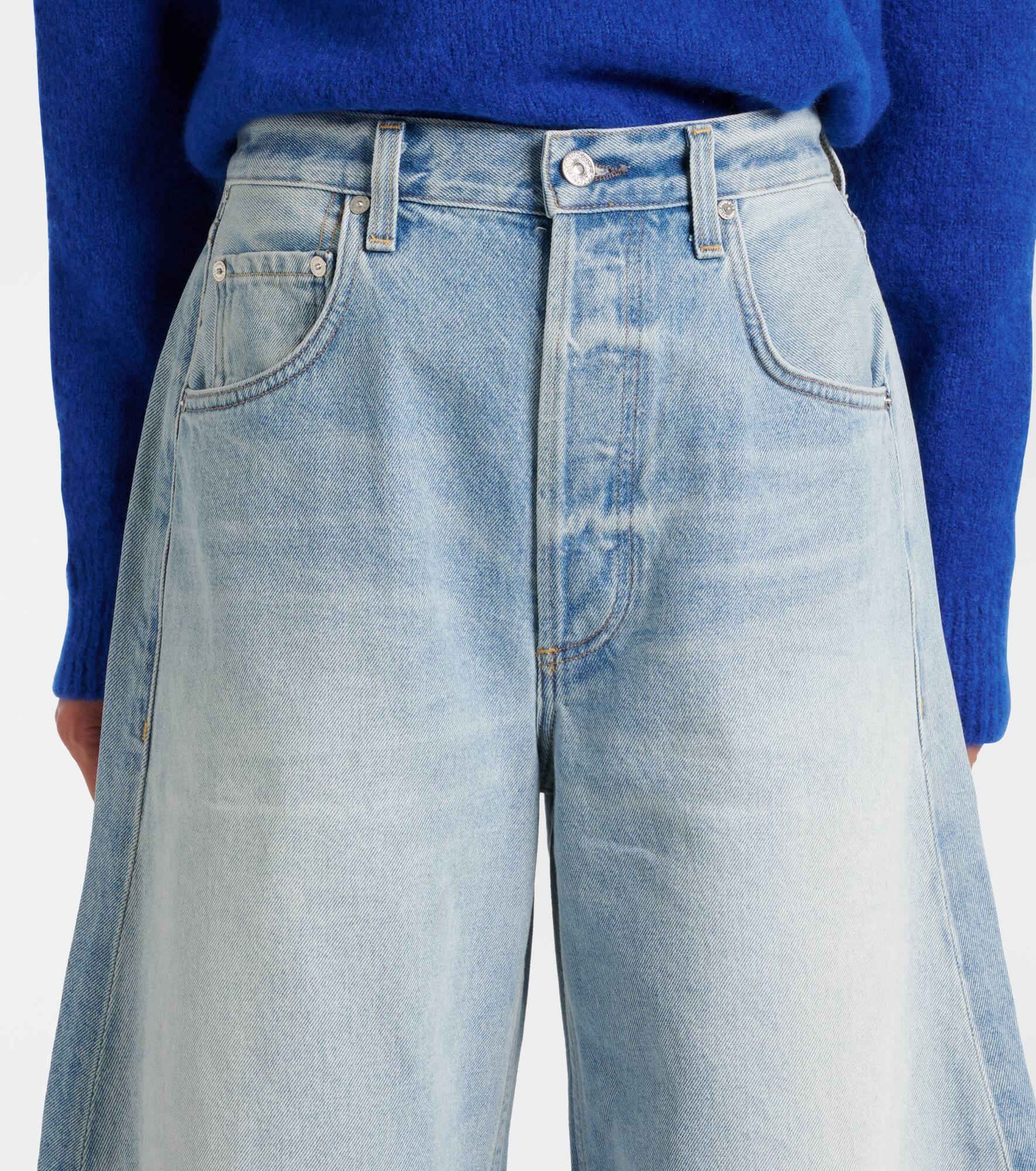 Horseshoe low-rise barrel-leg jeans - 4