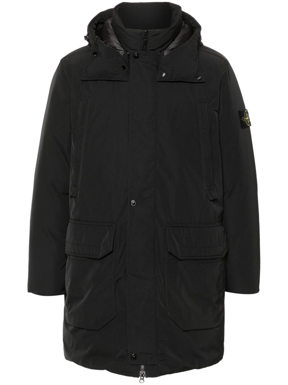 Micro Twill hooded coat - 1