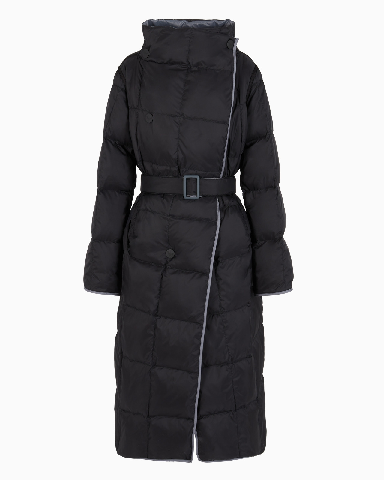 ASV water-repellent recycled-nylon reversible long down jacket - 2