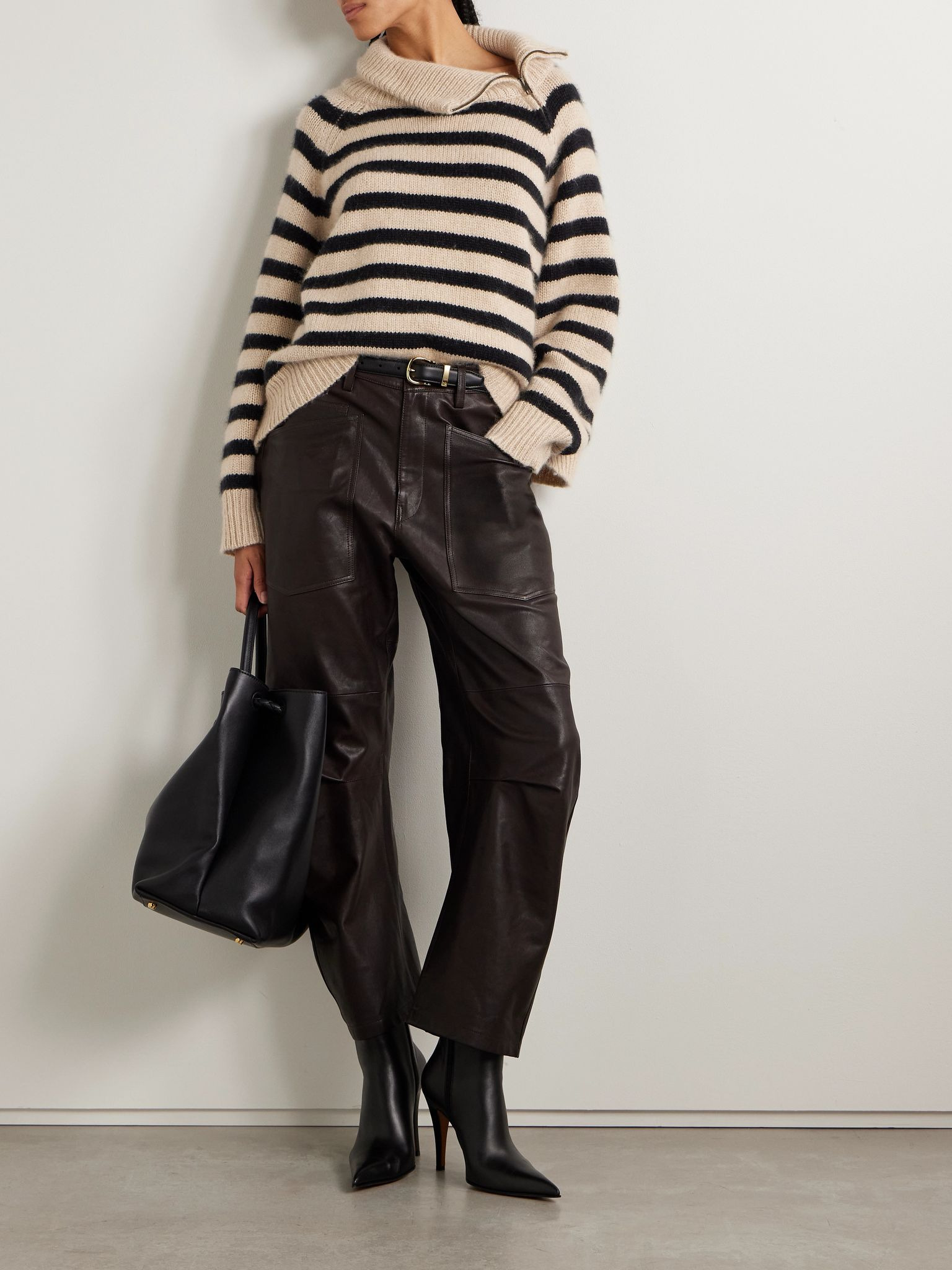 Raelynn striped cashmere sweater Beige - 2