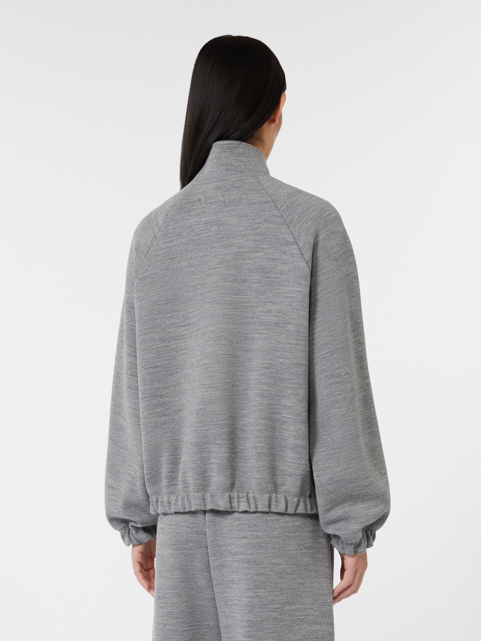 FRINE Sweatshirt in double-faced wool and cotton jersey - 4