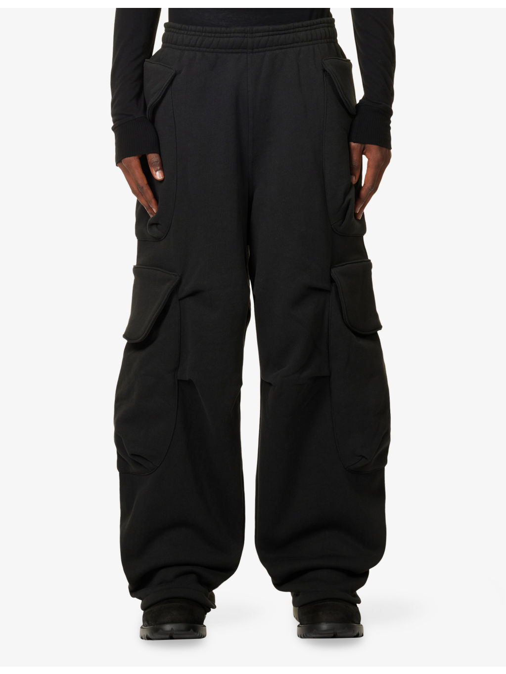 Gocar Wide-Leg Relaxed-Fit Cotton Jogging Bottoms - 3