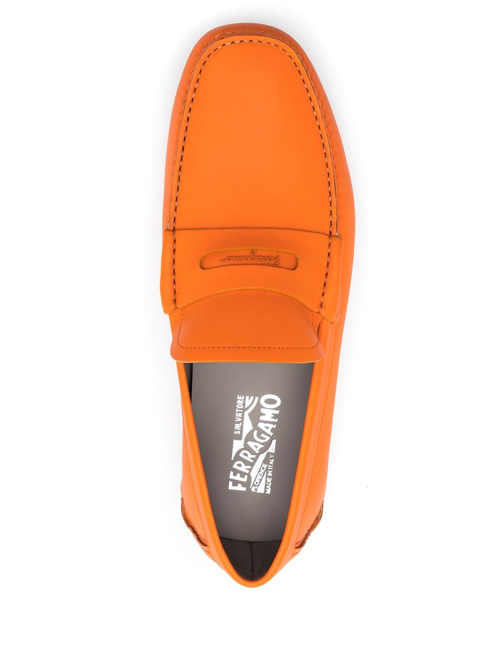 penny-slot leather driving loafers - 4