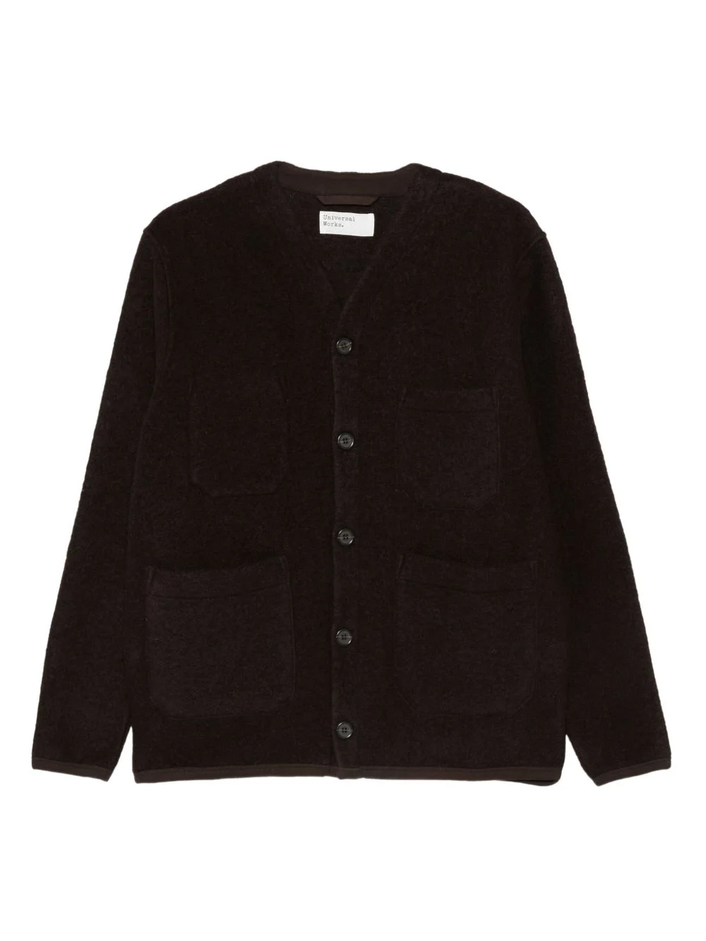 wool patch-pocket cardigan - 1