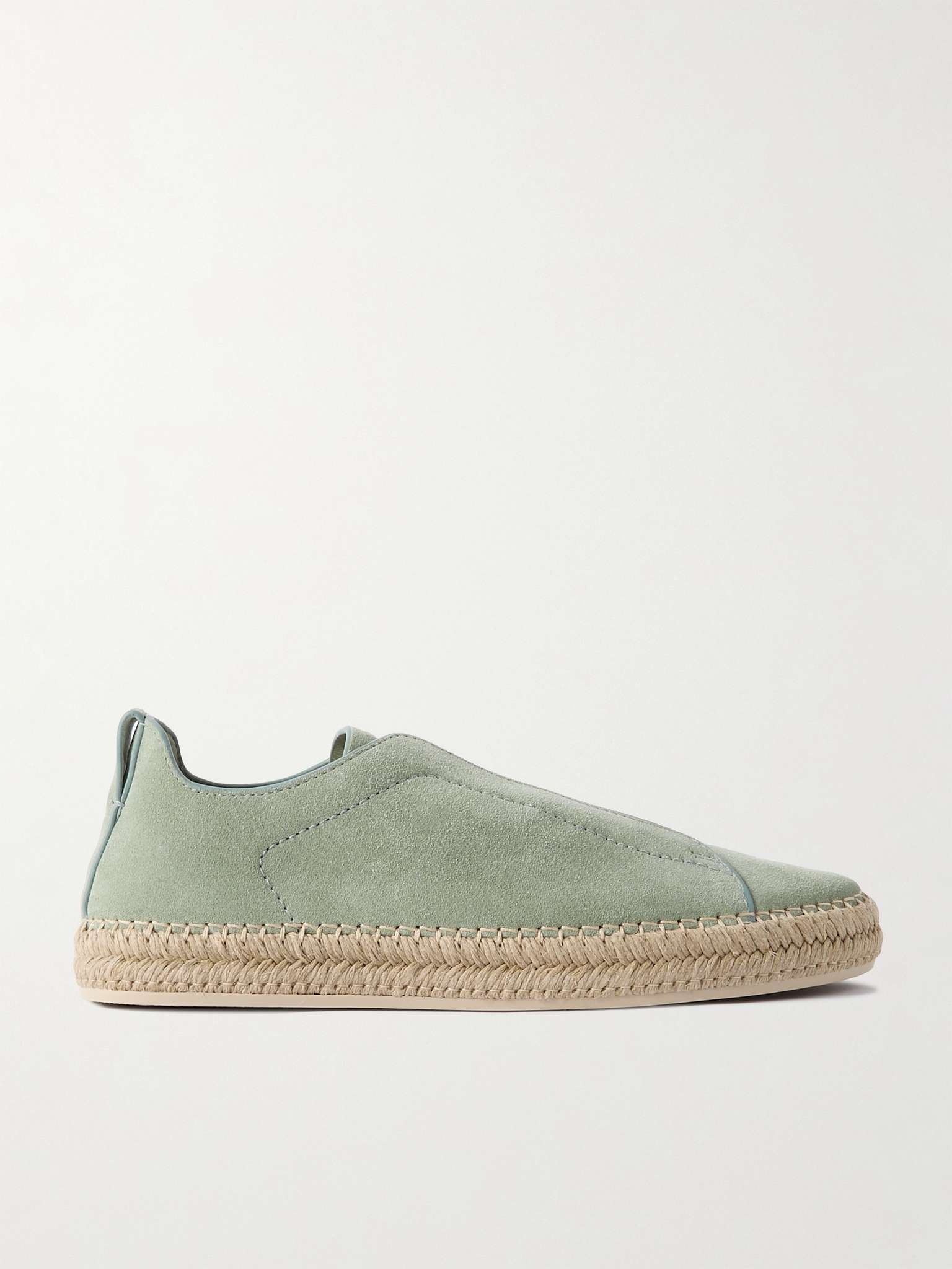 Triple Stitch™ Leather-Trimmed Suede Slip-On Sneakers - 1