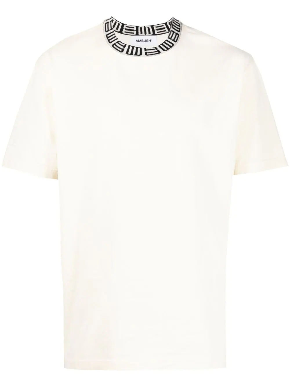 monogram ribbed-collar T-shirt - 1