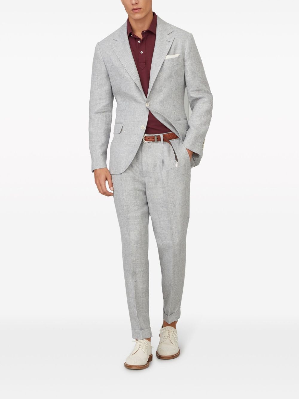 peak-lapels single-breasted blazer - 2