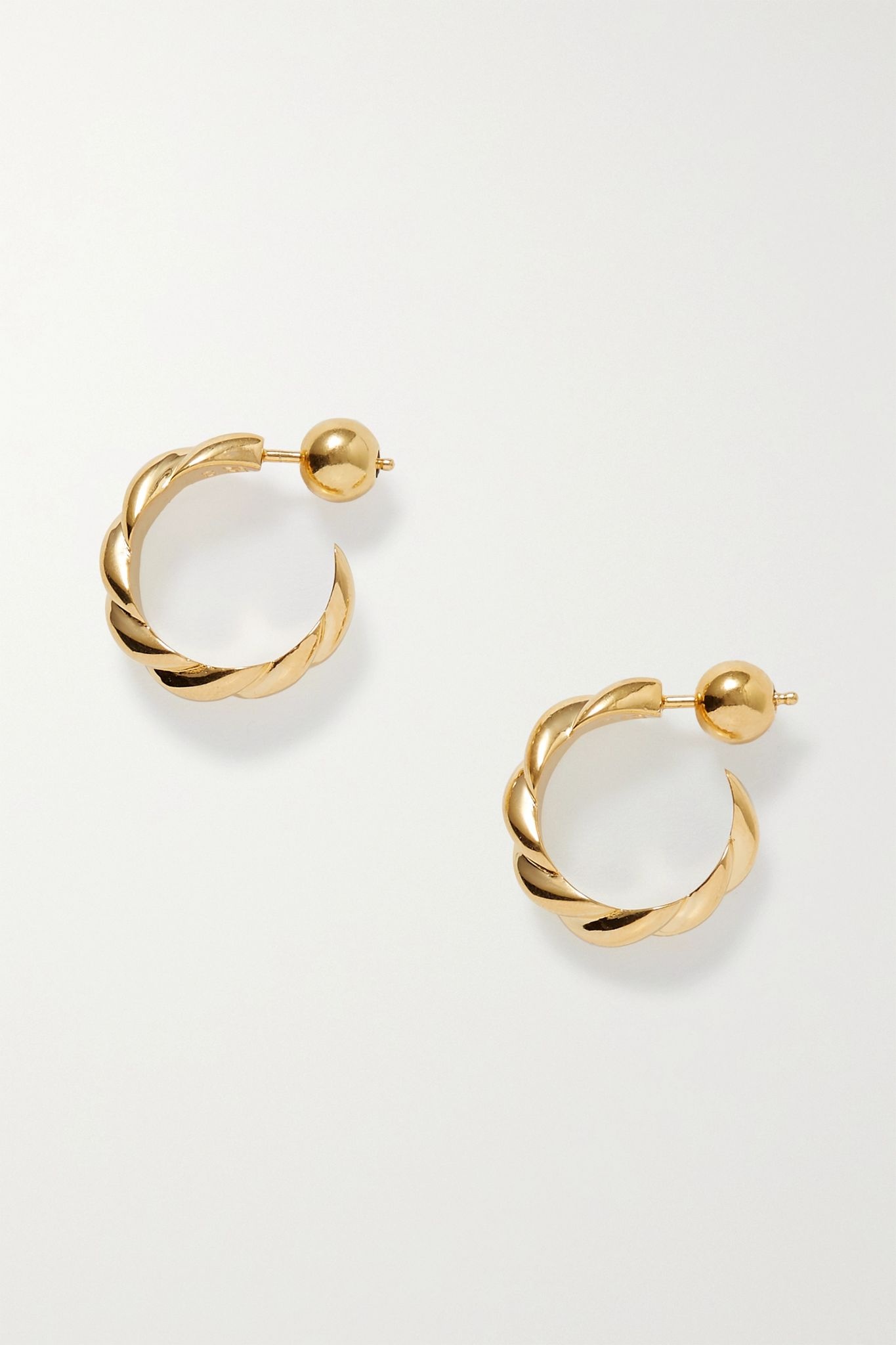 + NET SUSTAIN gold vermeil hoop earrings - 1