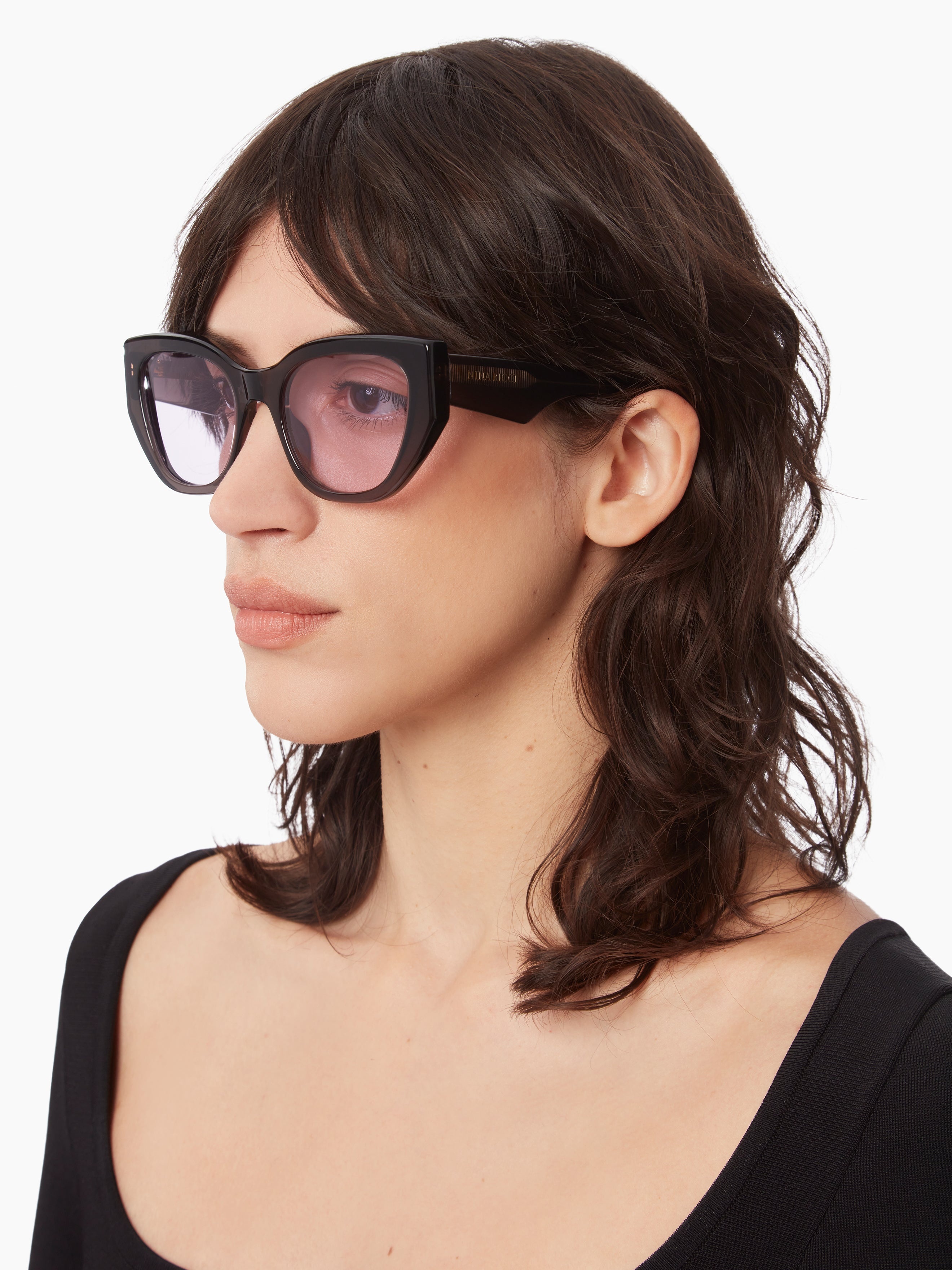 Waves butterfly shiny transparent Sunglasses - 3
