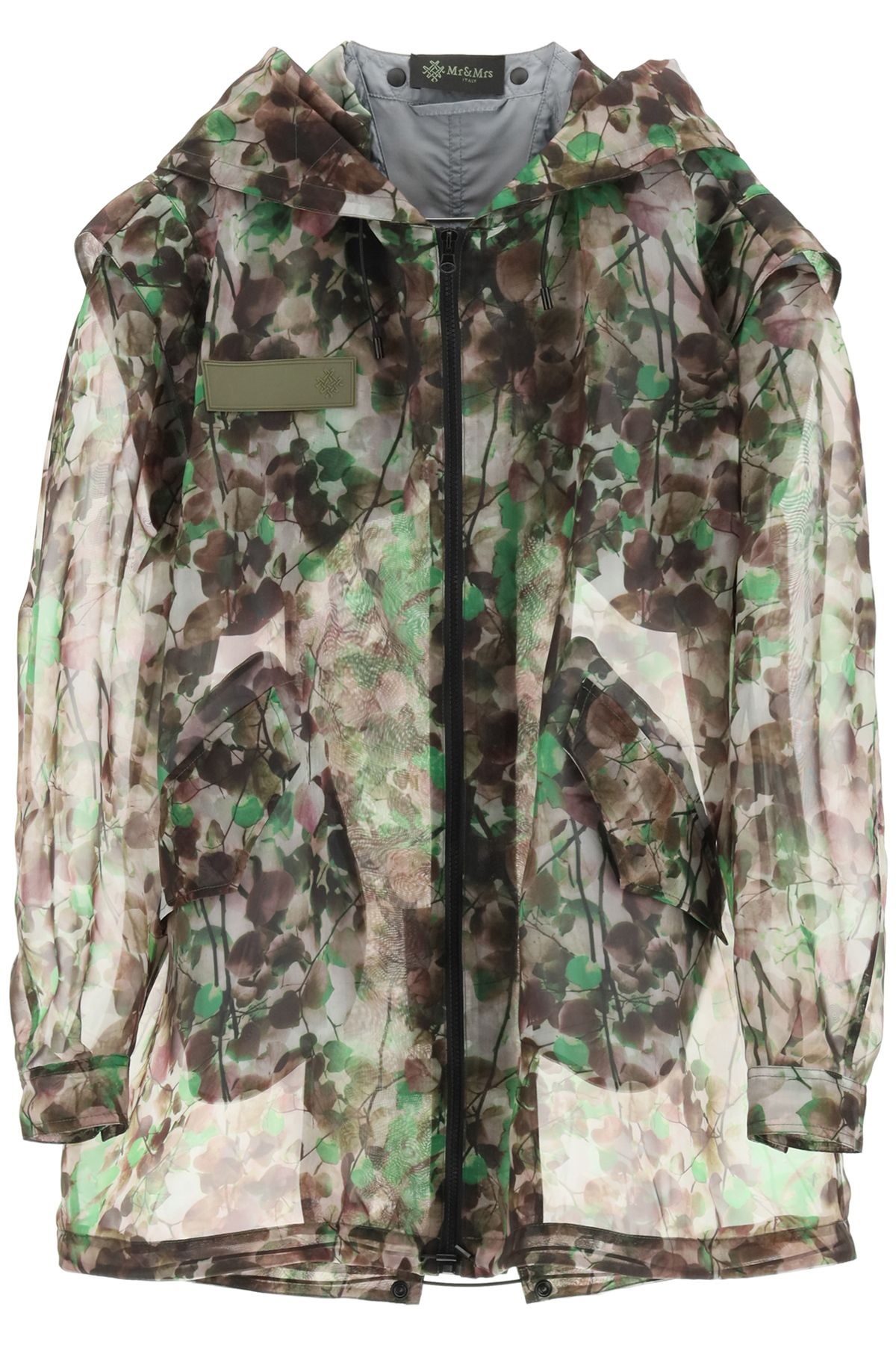 CAMOUFLAGE ORGANZA PARKA - 1