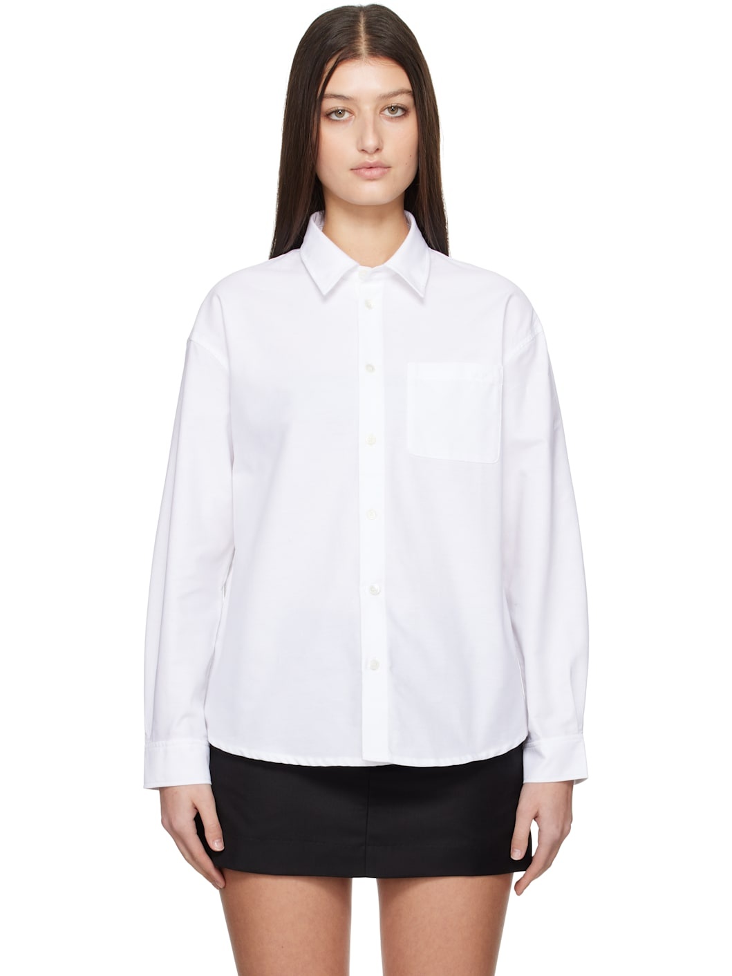 White 'Boyfriend Avec Logo' Shirt - 1